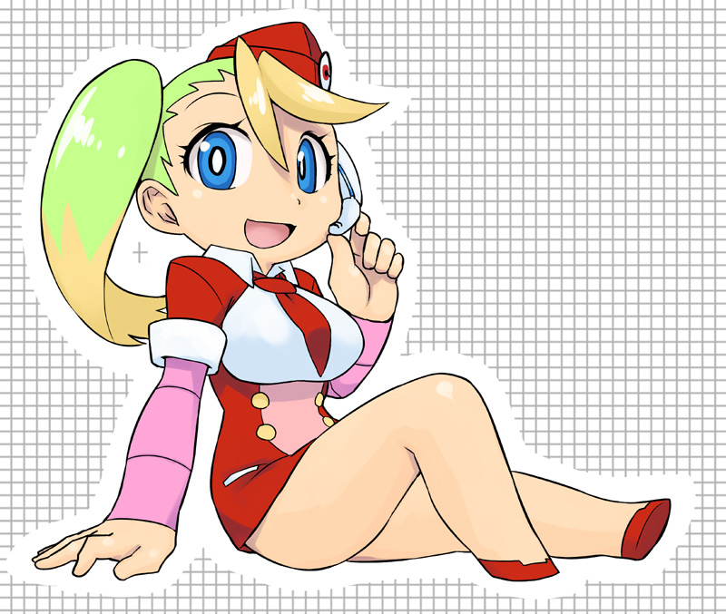 call and call e (mighty no. 9) drawn by tsukudani_(coke-buta)