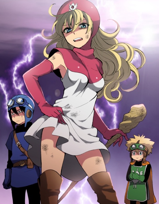 princess of moonbrook, prince of lorasia, and prince of samantoria (dragon quest and 1 more) drawn by harumi_chihiro
