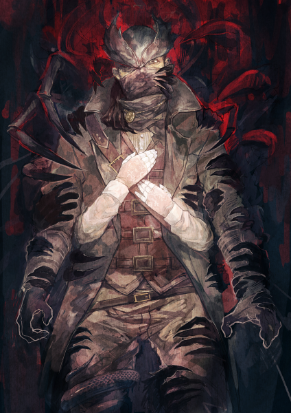 hunter and plain doll (bloodborne) drawn by yoshioka_(haco)