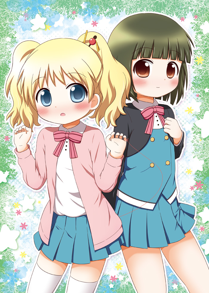 alice cartelet and oomiya shinobu (kin-iro mosaic) drawn by aoba_(kona)