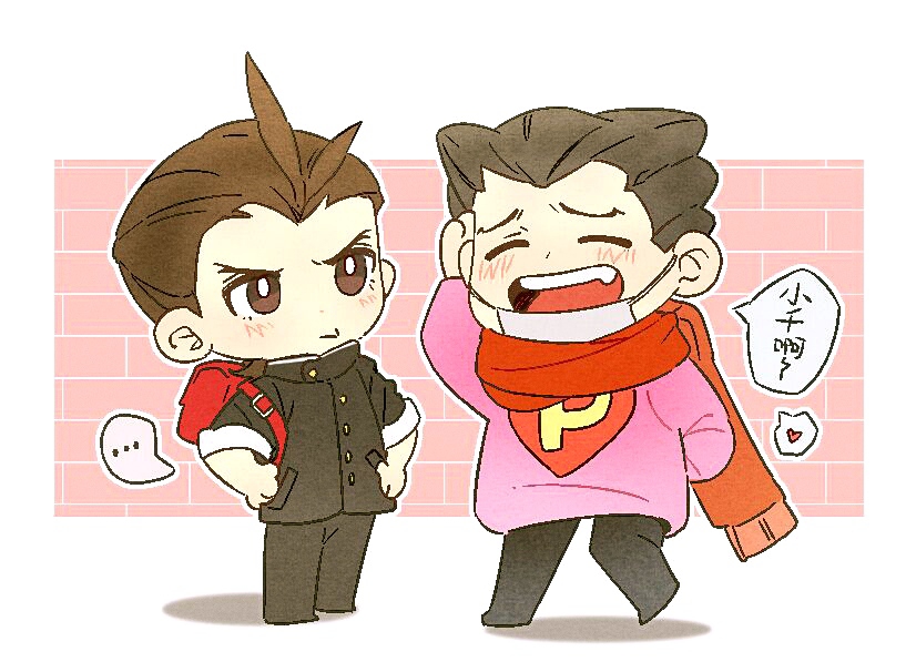 phoenix wright and apollo justice (ace attorney) drawn by zghwbyl