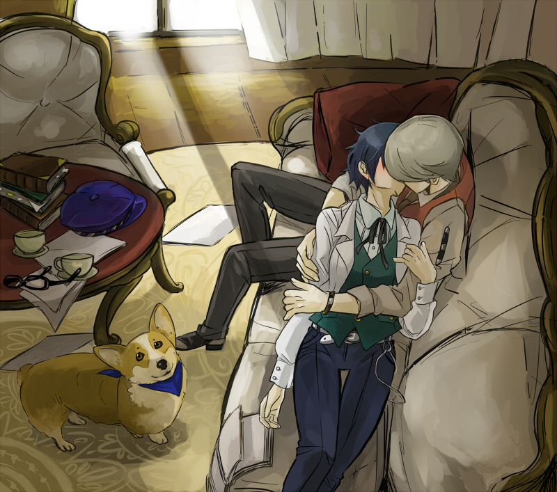 narukami yu and shirogane naoto (persona and 1 more) drawn by kazuki_(kazu-king)