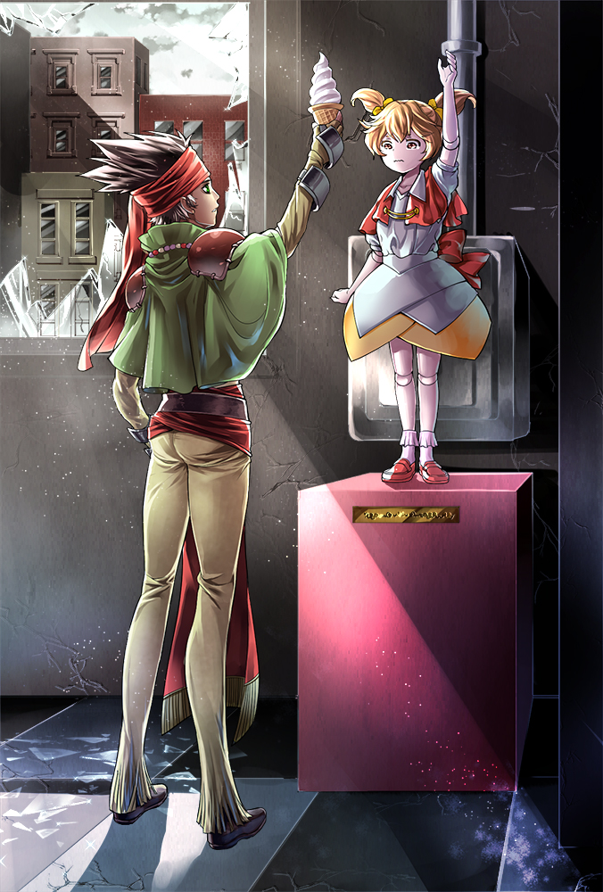 elc and choko (arc the lad and 1 more) drawn by yuduki_(tt-yuduki)