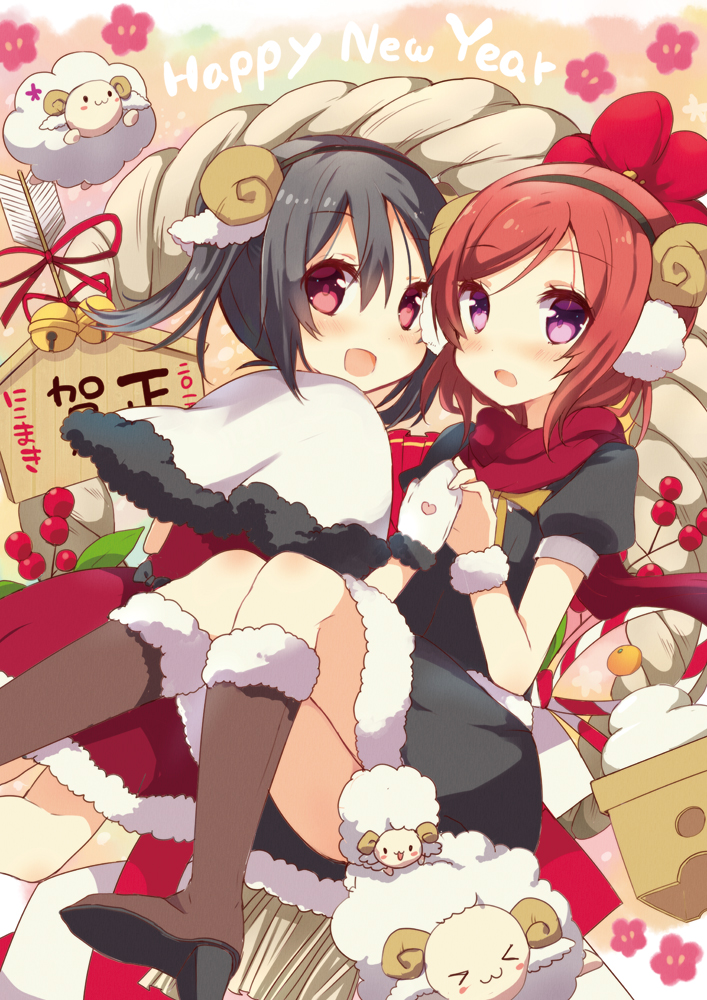 nishikino maki and yazawa nico (love live! and 1 more) drawn by shiroi_hakuto