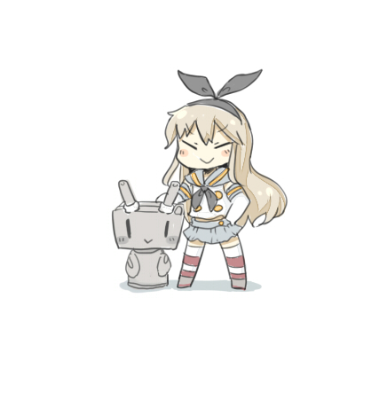 shimakaze and rensouhou-chan (kantai collection) drawn by yuasan