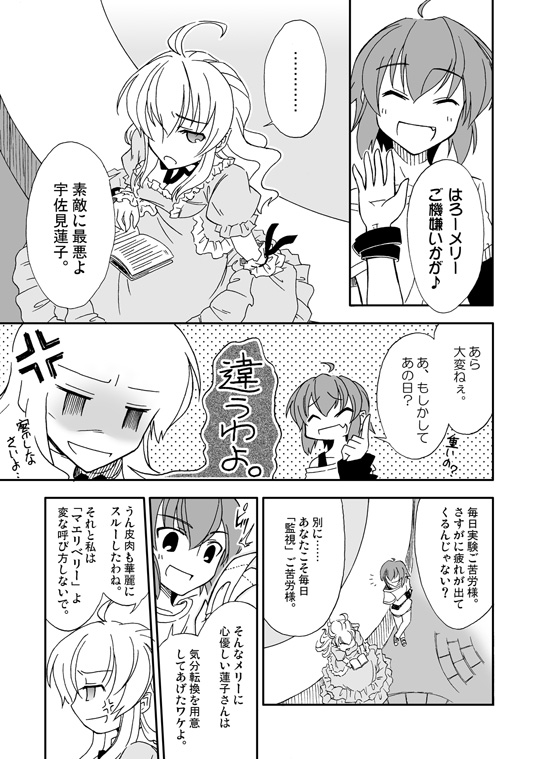 usami renko and maribel hearn (touhou) drawn by katari_(ropiropi)