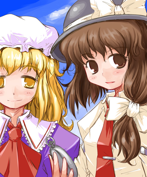 usami renko and maribel hearn (touhou) drawn by kanoe_soushi