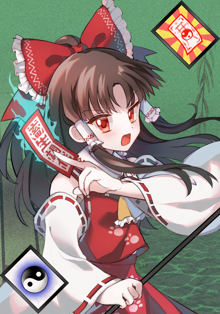 hakurei reimu (touhou and 1 more) drawn by mirei_(miirei)