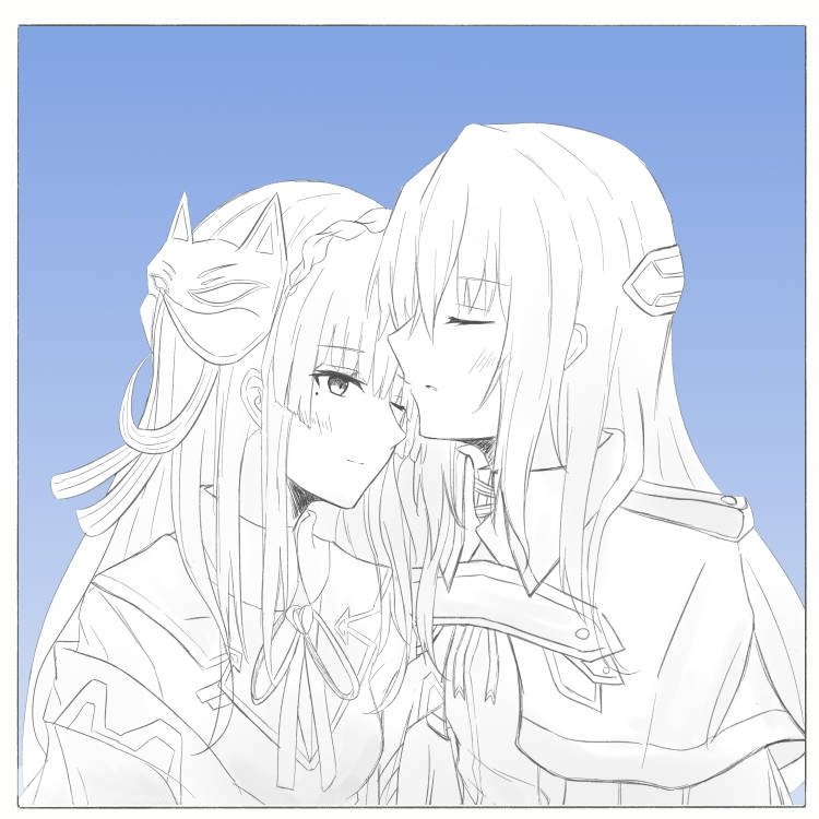 shirakawa yuina and kiryuu miya (heaven burns red) drawn by shenyan256