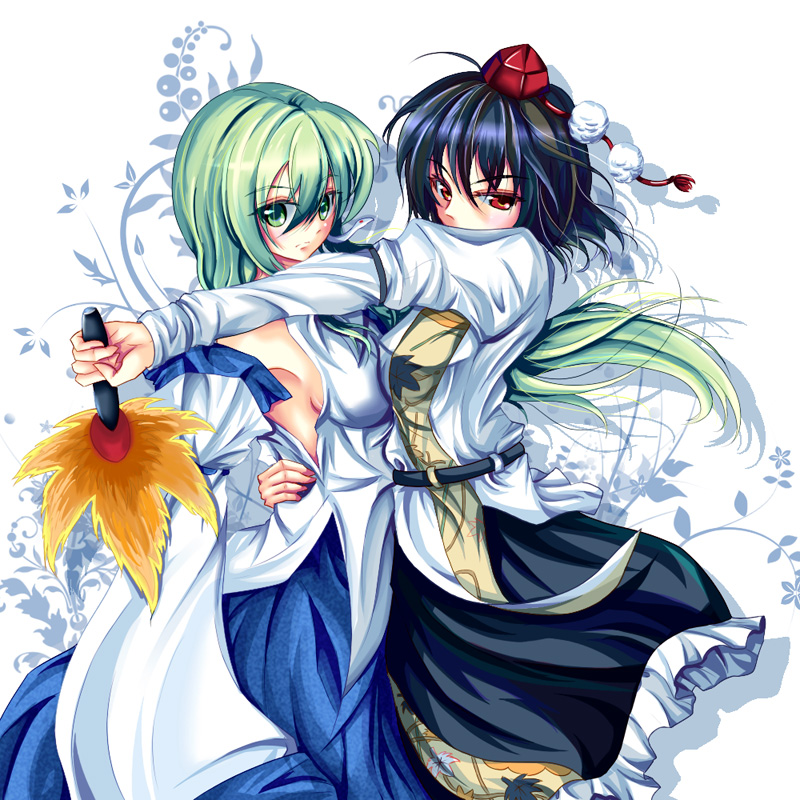 kochiya sanae and shameimaru aya (touhou) drawn by azusayumi_meme