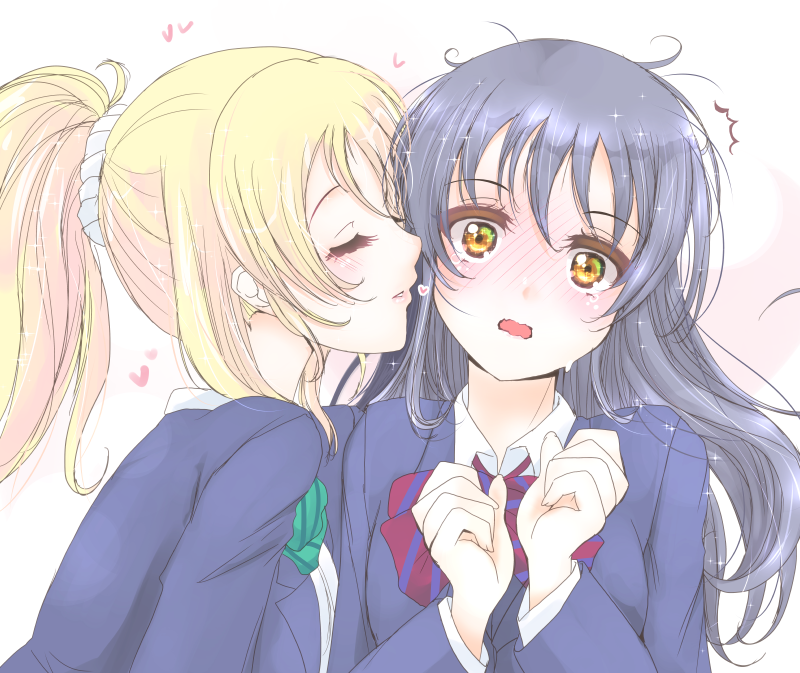 sonoda umi and ayase eli (love live! and 1 more) drawn by frapowa