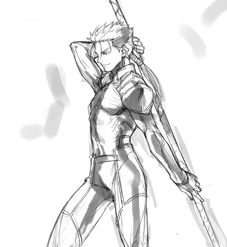 cu chulainn (fate and 1 more) drawn by tetsu_(kimuchi)
