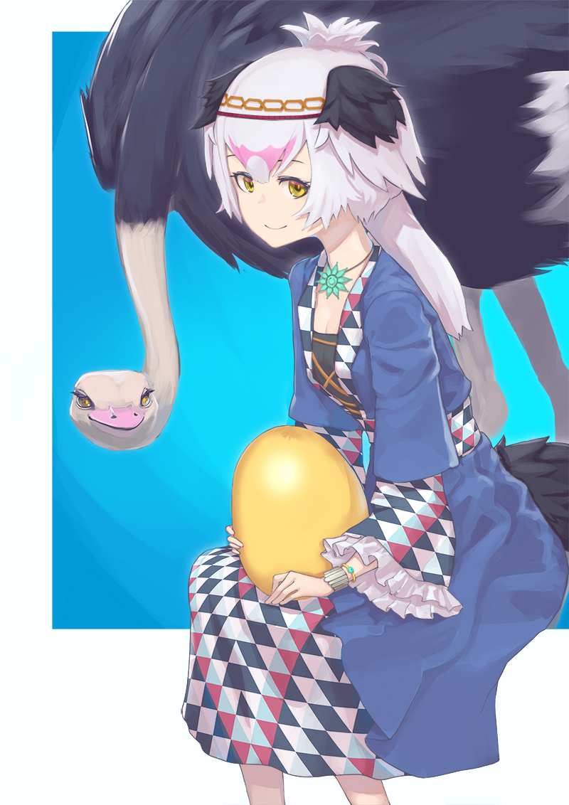 ostrich (kemono friends and 1 more) drawn by don3