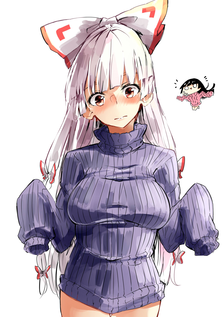 fujiwara no mokou and houraisan kaguya (touhou) drawn by deetamu