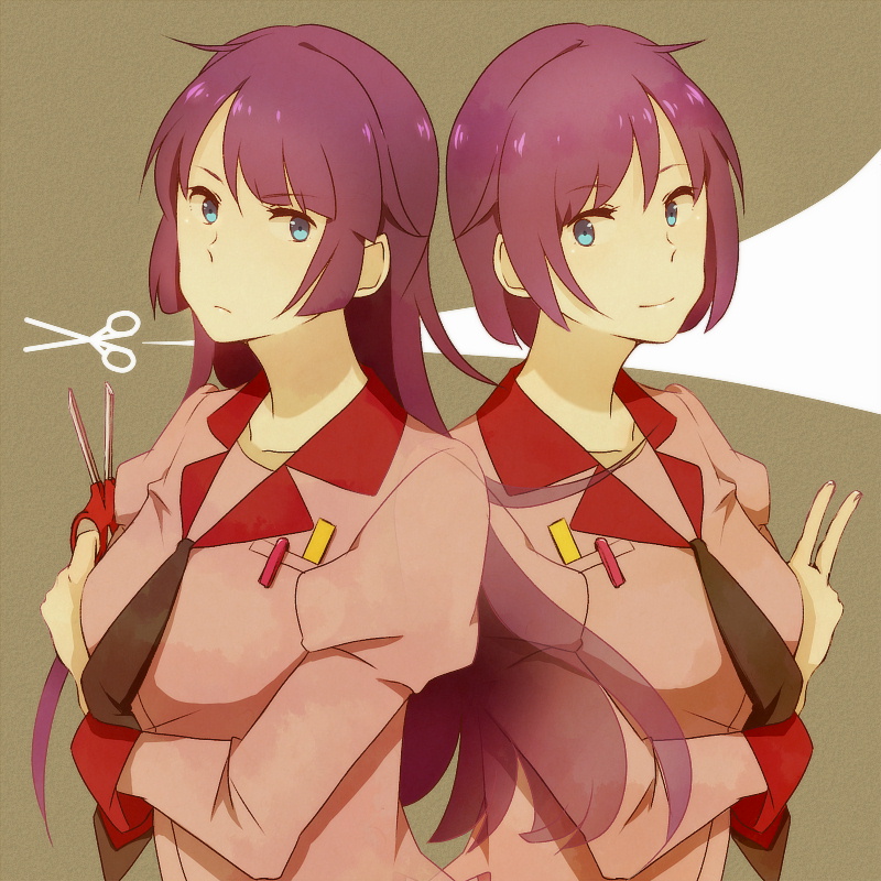 senjougahara hitagi (monogatari and 1 more) drawn by anko_(w-anco)