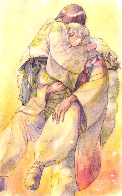 sesshoumaru and rin (inuyasha) drawn by niko_(silent.whitesnow)
