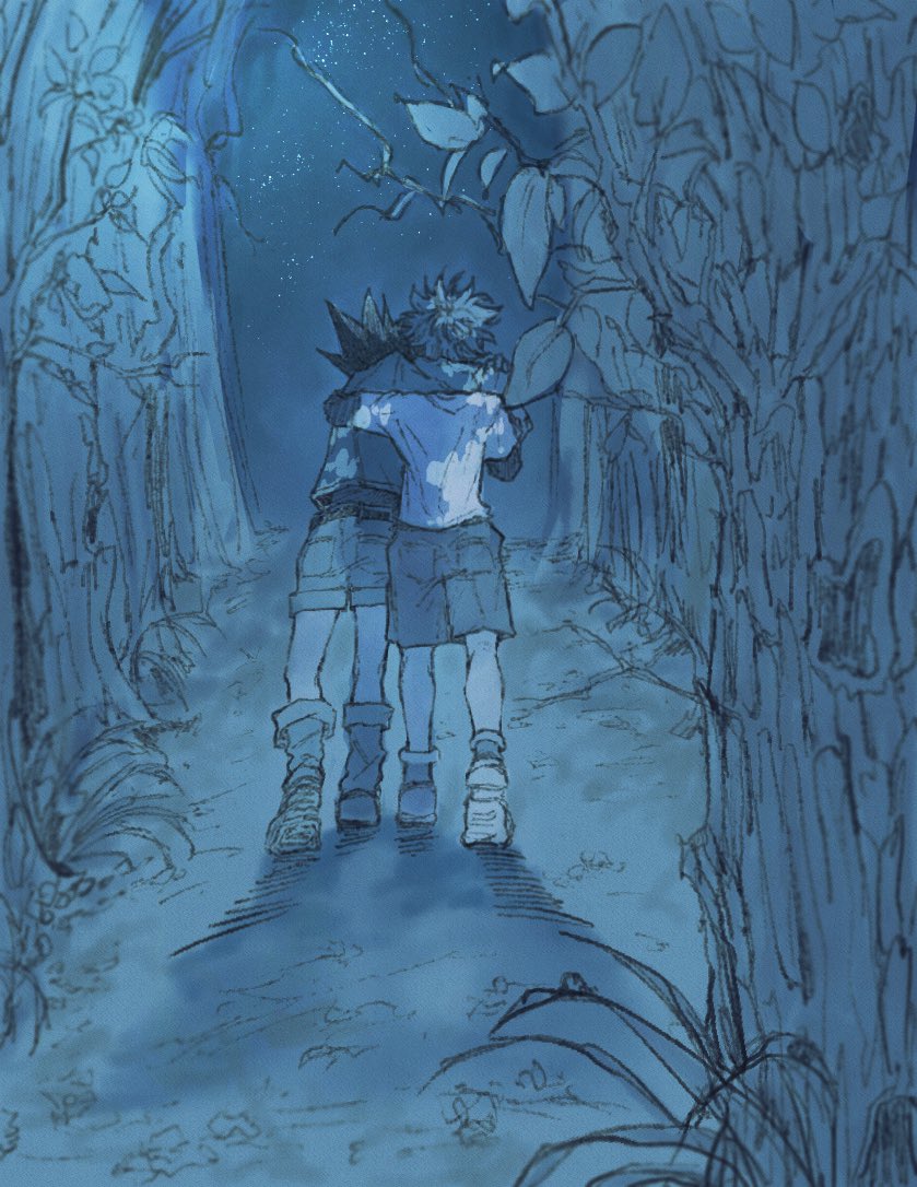 killua zoldyck and gon freecss (hunter x hunter) drawn by u_k_dego