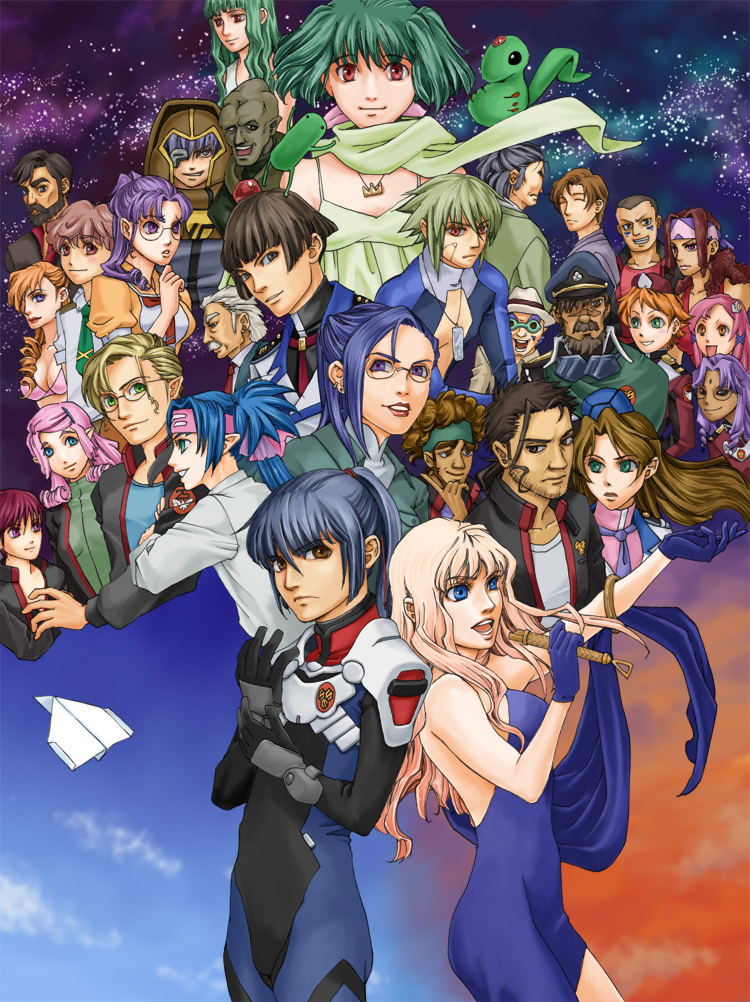sheryl nome, ranka lee, saotome alto, klan klein, mikhail buran, and 15 more (macross and 1 more) drawn by jos-est