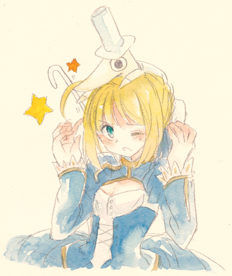 artoria pendragon, saber, and excalibur (fate and 2 more) drawn by fina_(sa47rin5)