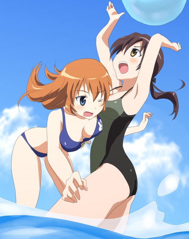 gertrud barkhorn and charlotte e. yeager (world witches series and 1 more) drawn by komatsu_(sakanae)