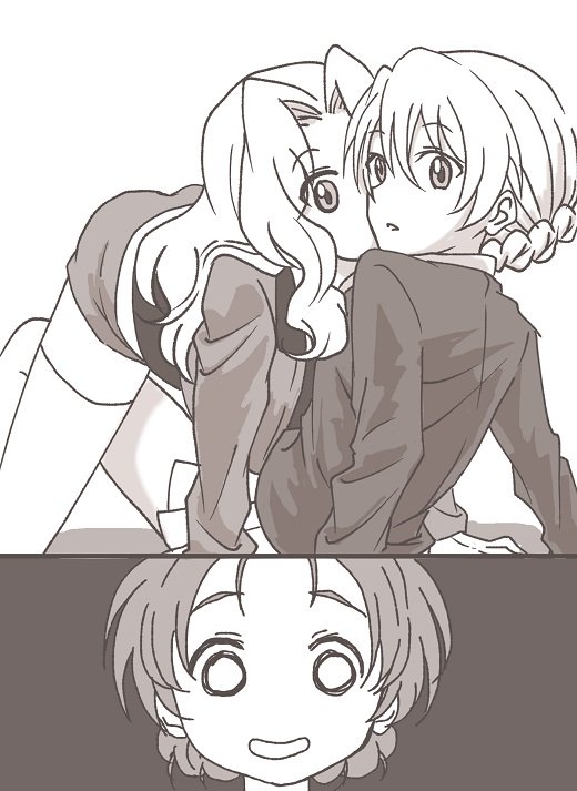 darjeeling, kay, and orange pekoe (girls und panzer) drawn by pipipi_sensei