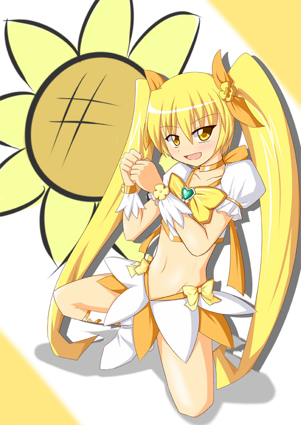 myoudouin itsuki and cure sunshine (precure and 1 more) drawn by yuuki_shougo
