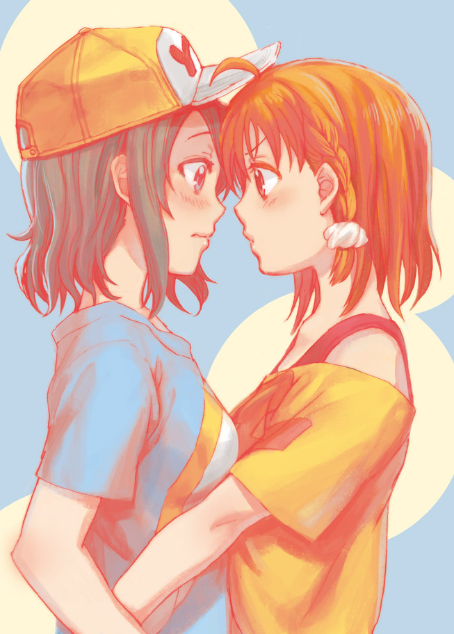 watanabe you and takami chika (love live! and 1 more) drawn by fukutarou_(enji127)