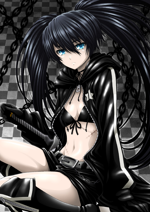 black rock shooter (black rock shooter) drawn by isse