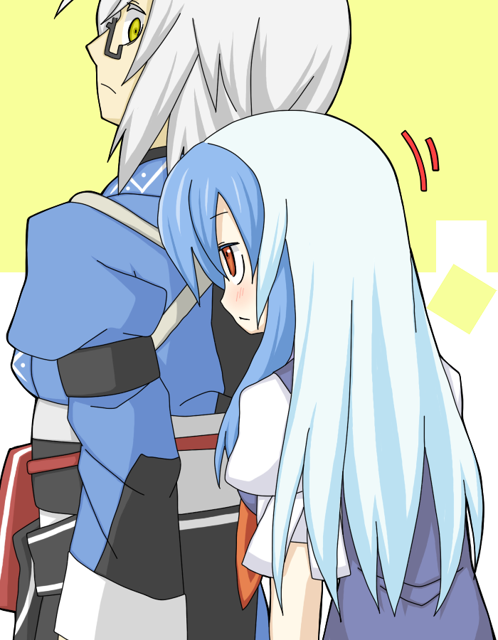 kamishirasawa keine and morichika rinnosuke (touhou) drawn by sag_(karehabase)