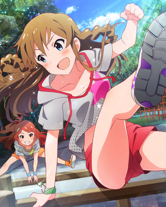 kousaka umi and ogami tamaki (idolmaster and 1 more)
