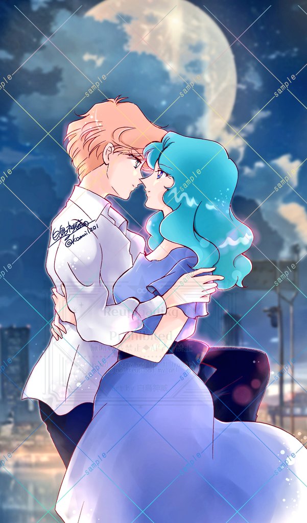 ten'ou haruka and kaiou michiru (bishoujo senshi sailor moon) drawn by kamui1201