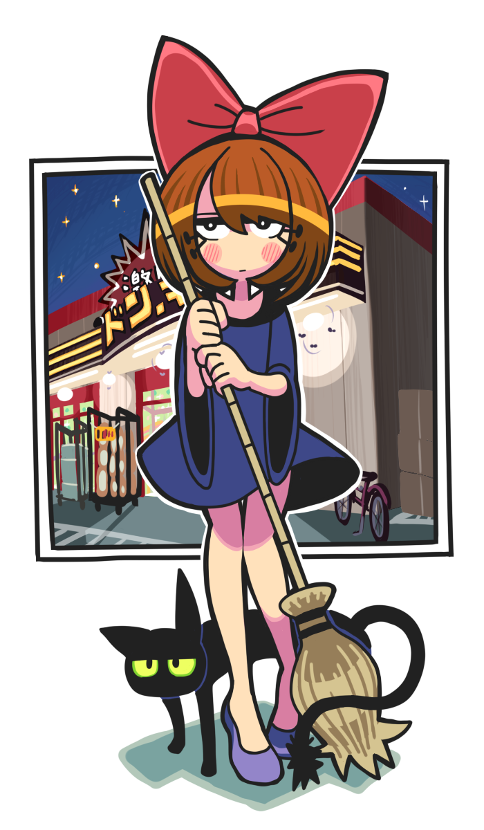 kiki and jiji (studio ghibli and 1 more) drawn by gashi-gashi
