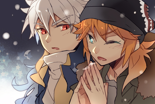hakuryuu and amemiya taiyou (inazuma eleven and 1 more) drawn by jaenbba