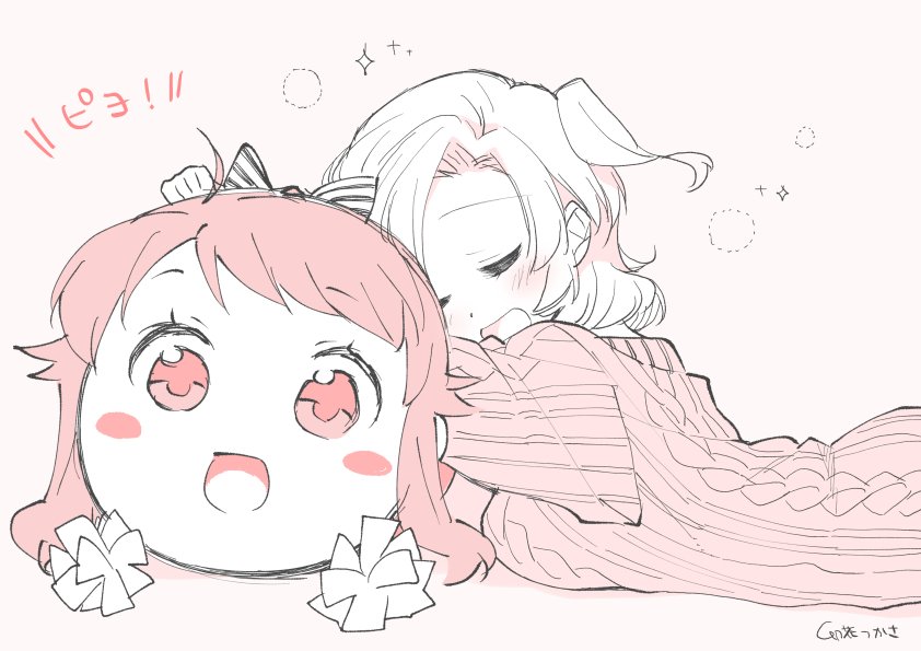 hatoya kohane and sawatari uki (anima yell!) drawn by unohana_tsukasa