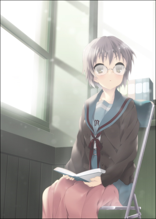 nagato yuki (suzumiya haruhi no yuuutsu and 1 more) drawn by mizuki_makoto
