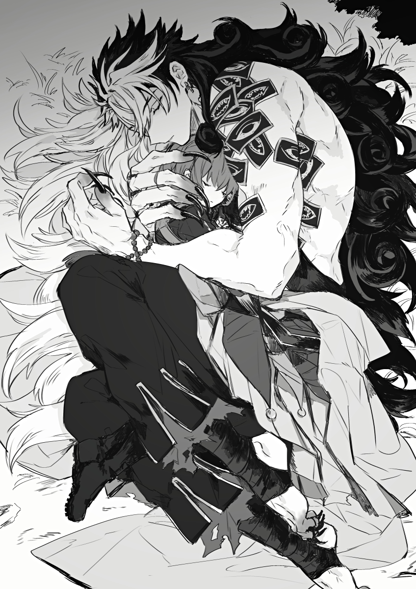 fujimaru ritsuka and ashiya douman (fate and 1 more) drawn by matsuno_(mat8k)