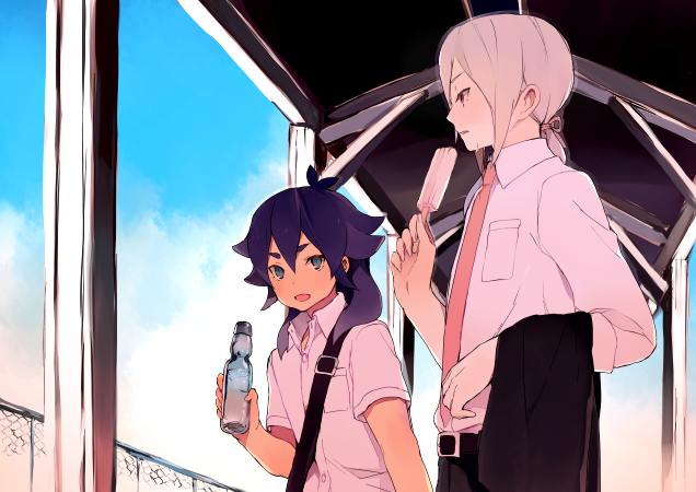 afuro terumi and kishibe taiga (inazuma eleven and 1 more) drawn by tokio_neo