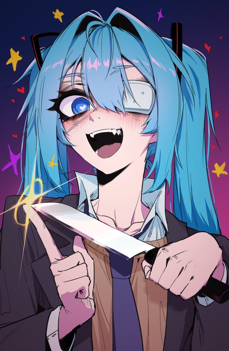 hatsune miku (vocaloid and 1 more) drawn by j.k.