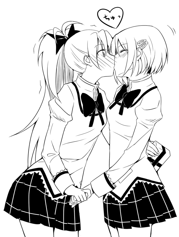 miki sayaka and sakura kyoko (mahou shoujo madoka magica) drawn by taromarun