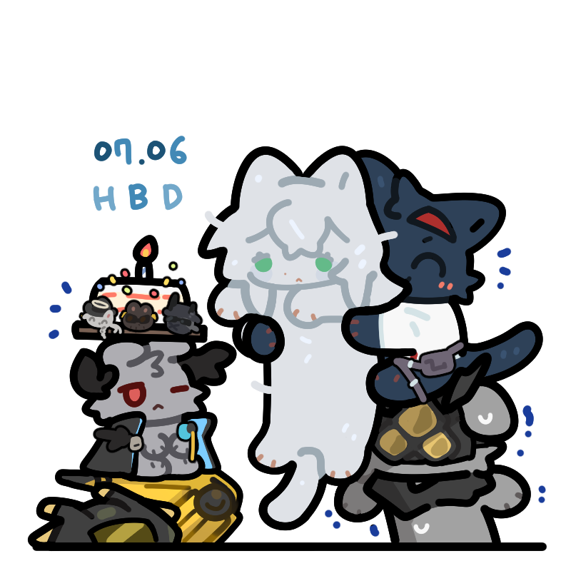 rosmontis, blaze, logos, ace, scout, and 3 more (arknights) drawn by ppyeon