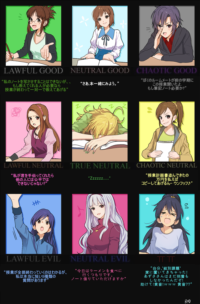 hoshii miki, kisaragi chihaya, kikuchi makoto, shijou takane, minase iori, and 4 more (idolmaster) drawn by rod_(rod4817)