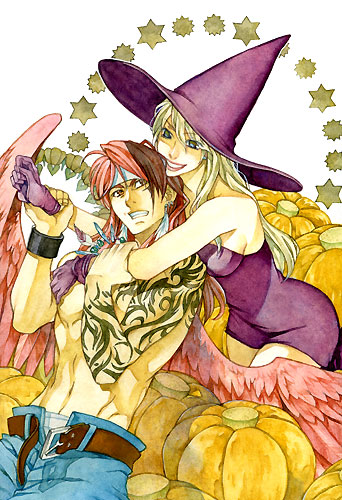 deneb rove and canopus wolph (ogre battle) drawn by munetaka