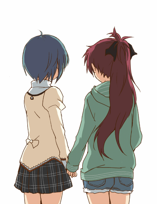 miki sayaka and sakura kyoko (mahou shoujo madoka magica) drawn by beni_shouga