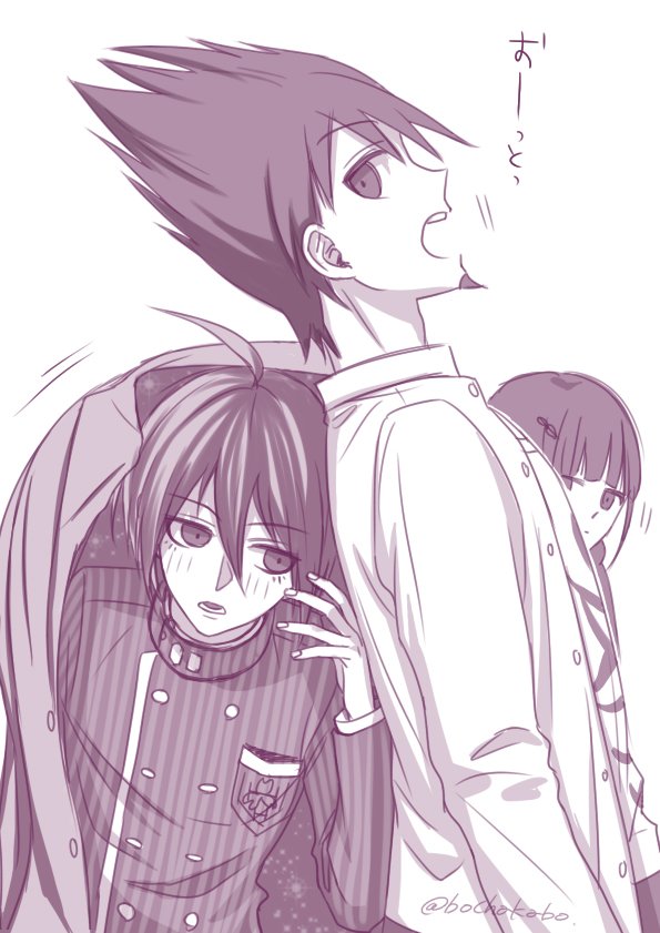 saihara shuichi, harukawa maki, and momota kaito (danganronpa and 1 more)