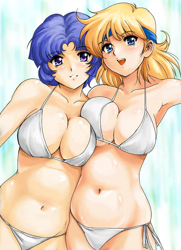 kusuha mizuha and lune zoldark (super robot wars and 2 more) drawn by shu-z