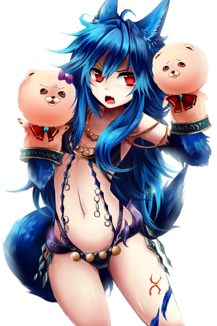 cerberus, fenrir, mimi, and coco (granblue fantasy and 1 more) drawn by maho_moco