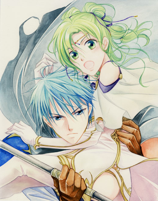 ephraim and l'arachel (fire emblem and 1 more) drawn by agahari