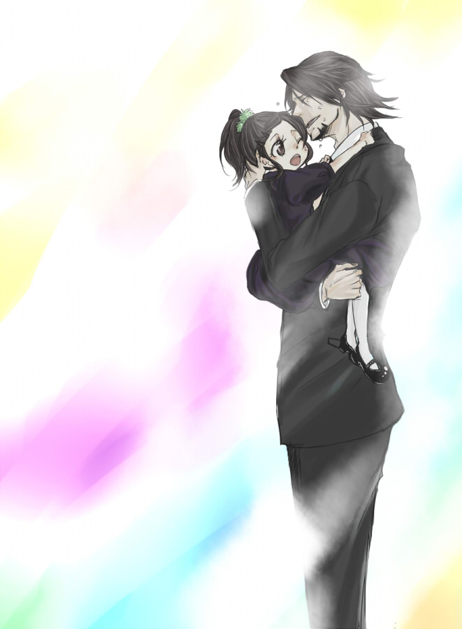 kaburagi t. kotetsu and kaburagi kaede (tiger & bunny) drawn by mamaflabom