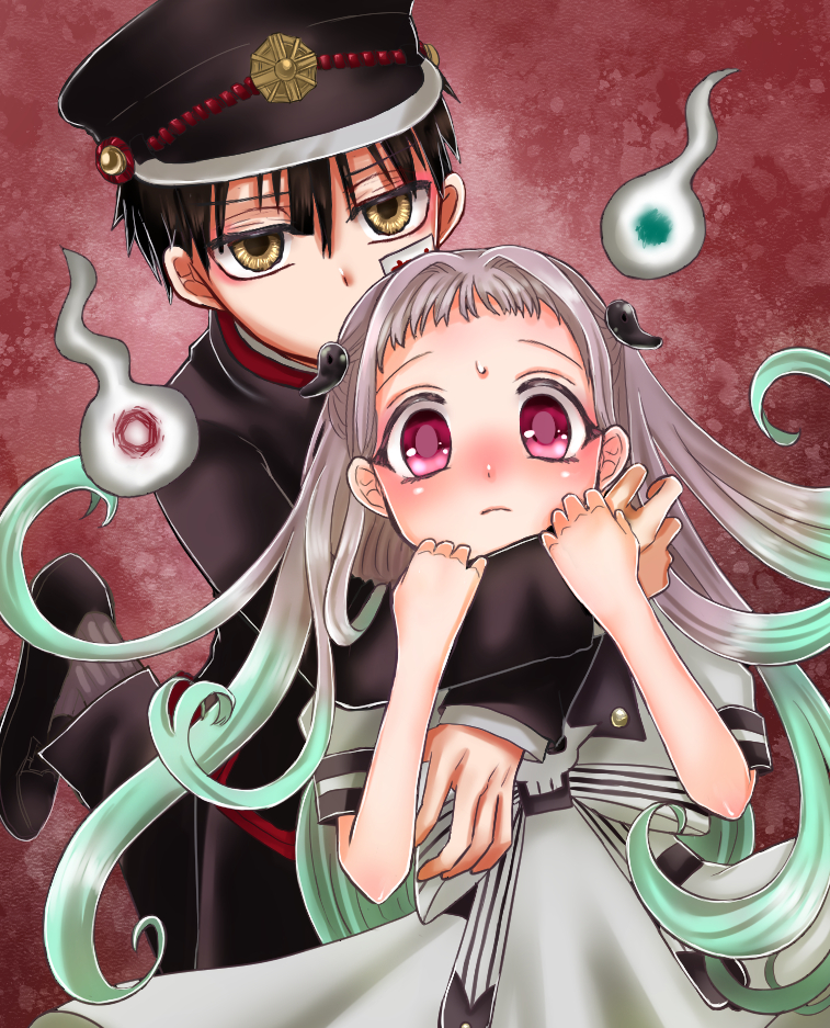 hanako and yashiro nene (jibaku shounen hanako-kun) drawn by taketama_yuki