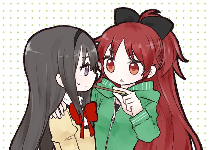 akemi homura and sakura kyoko (mahou shoujo madoka magica) drawn by fc_(efushii)